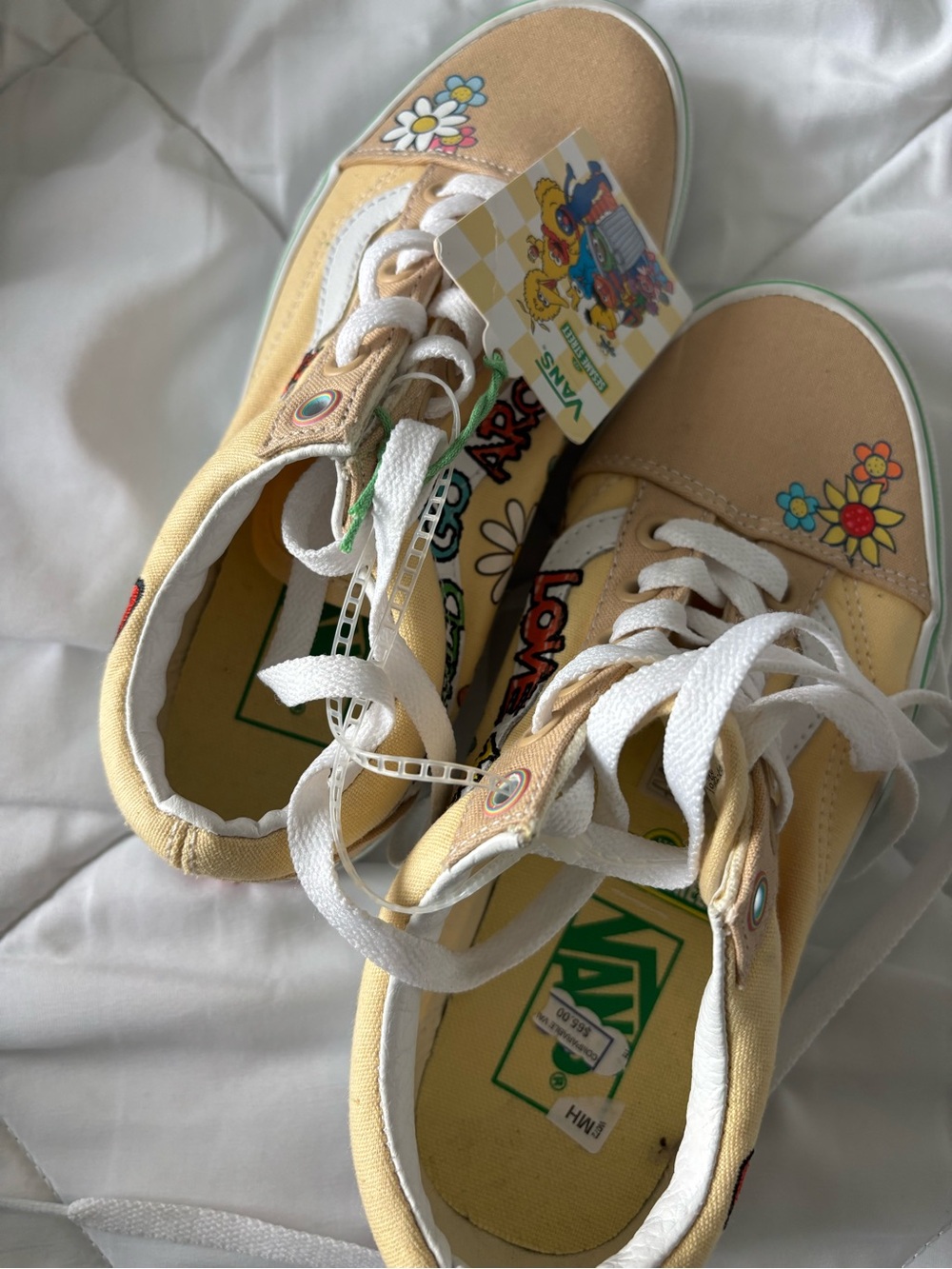 Workshop Republic Clothing Yellow Floral Kids Sneakers